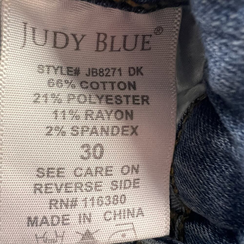 Judy Blue Jeans Women’s Size 30 Denim Relaxed Fit Distressed Stretch JB8271 DK - Picture 9 of 12